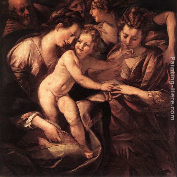The Mystic Marriage of St Catherine painting - Giulio Cesare Procaccini The Mystic Marriage of St Catherine art painting